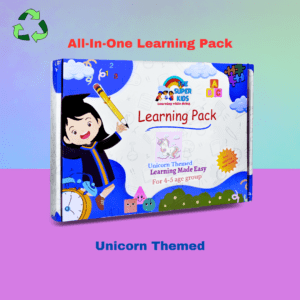 unicorn themed learning pack for 4-5 year